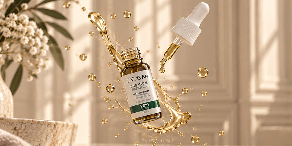 Oxocan full-spectrum CBD oils in 10%, 15% and 20% concentrations