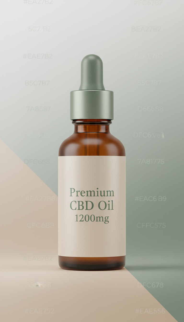 CBD oil 1200mg glass dropper