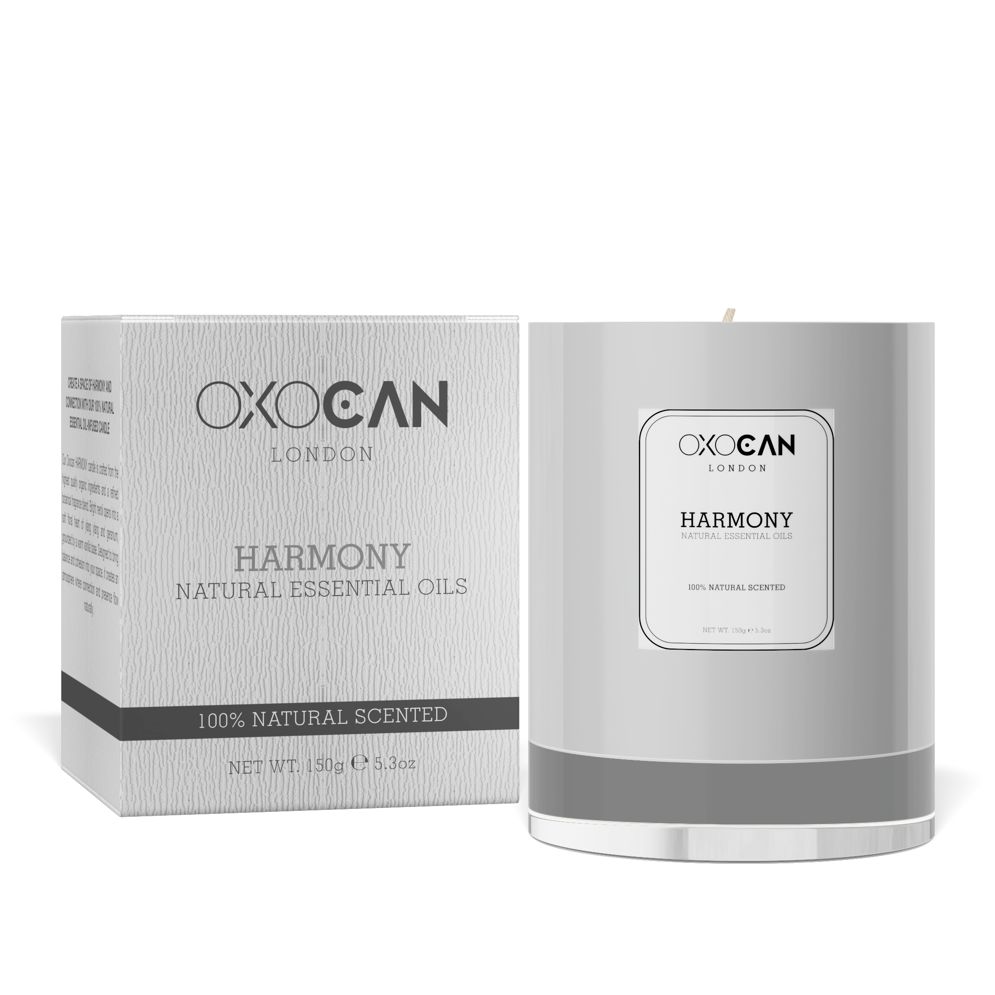 Oxocan Harmony natural aromatherapy candle with neroli, ylang ylang and vanilla