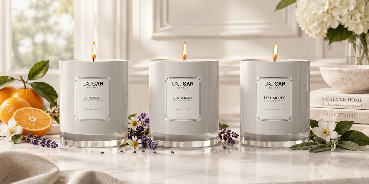 Oxocan London Tranquillity, Revitalise and Harmony candle
